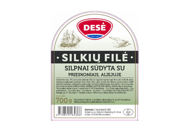 Silkių filė su aliejumi ir prieskoniais (be odos), 700 g