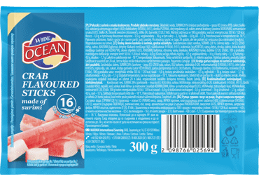 Šaldytos krabų lazdelės WIDE OCEAN, 300 g