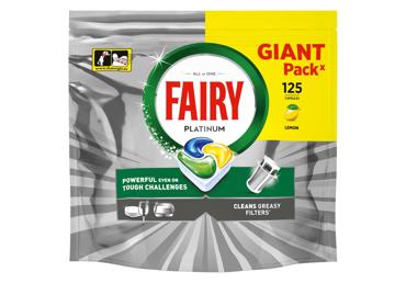 Automatinių indaplovių kapsulės FAIRY Platinum Lemon, 125 vnt.