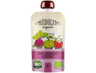 Ekologiška burokėlių tyrelė RŪDOLFS su ob., braškėmis, nuo 6 mėn.