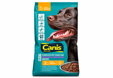 Sausas šunų ėdalas CANIS MAJOR su paukštiena, 3 kg