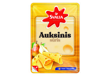AUKSINIS fermentinis sūris (riekelės), 45 % rieb. s. m., 150 g - 1