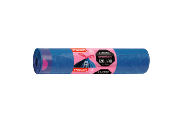 Šiukšlių maišai su raišteliais PACLAN Premium, 120 l, 10 vnt.