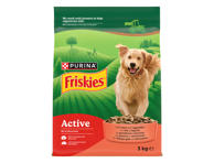 Sausas šunų ėdalas FRISKIES ACTIVE su jautiena, 3 kg