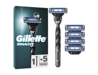 Vyriškas sisteminis skustuvas GILLETTE MACH3, 5 galvutės, 1 vnt.