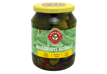 KĖDAINIŲ KONSERVŲ FABRIKO marinuoti agurkai su saldikliu, 660 g