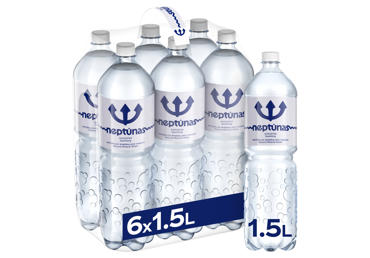 Natūralus gazuotas mineralinis vanduo NEPTŪNAS, 6x1.5 l
