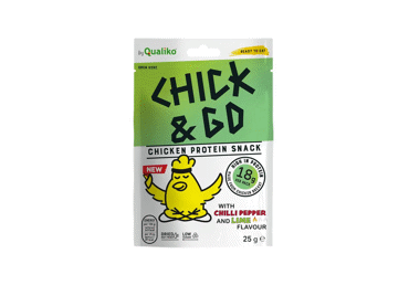 Džiovintas vištienos užkandis CHICK&GO su aitr. papr., nerūš., 25 g
