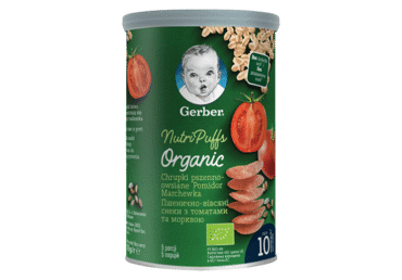 Ekol.aviž.trapučiai GERBER su pomidorais ir mork. (10+mėn.), 35 g