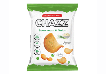Duonos traškučiai CHAZZ, grietinės ir svogūnų skonio, 100 g