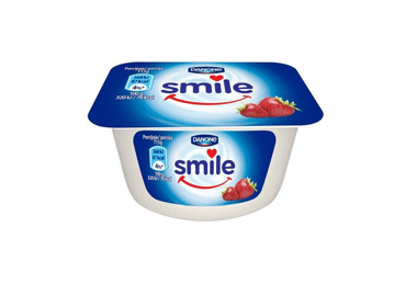 Braškių skonio jogurtas SMILE, 1 % rieb., 115 g