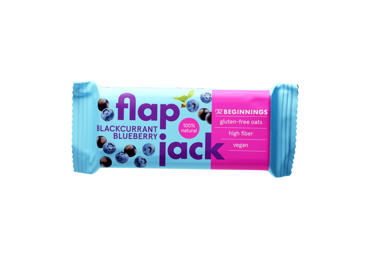 Avižinis batonėlis BEGINNINGS FLAPJACK su juod. serb., 60 g