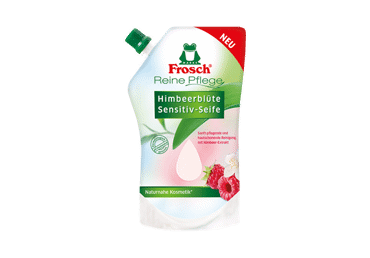 Skystasis rankų muilas FROSCH su aviečių ekstraktu, 500 ml