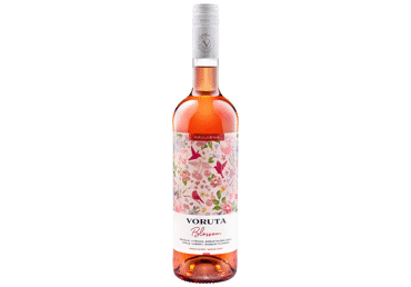 Rausvasis pusiau saldus vaisių vyno gėrimas VORUTA BLOSSOM, 750 ml