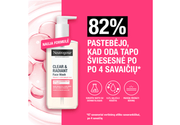 Veido prausiklis NEUTROGENA CLEAR&RADIANT, 200 ml - 2