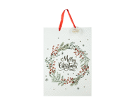 Kalėdinis dovanų maišelis 26x32x12 cm, šviesus