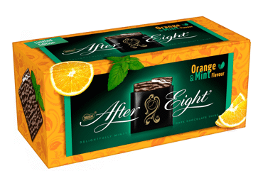 Juodojo šokolado plokštelės AFTER EIGHT, apelsinų skonio, 200 g - 2