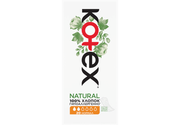 Įklotai KOTEX 100 % COTTON NORMAL, 20 vnt., 20 vnt.