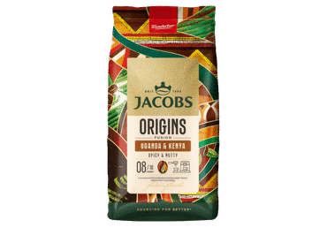 Kavos pupelės JACOBS ORIGINS UGANDA & KENYA, 1 kg