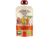 Ekologiška morkų, kukurūzų tyrelė RŪDOLFS su batatais, nuo 6 mėn.