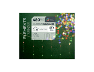 El. girlianda, veikianti su baterijomis, 480 LED, 1 vnt., spalvota