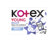 KOTEX YOUNG NIGHT Higieniniai paketai, 7vnt
