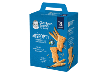 Sausainiai GERBER, meškučiai, nuo 8 mėn., 180 g