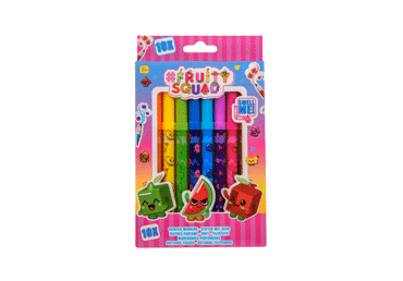 Ploni kvepiantys flomasteriai FRUITYSQUAD, 10 vnt. - 2