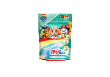 Spalvotos vonios putos PAW PATROL gervuogių, pomelų, braškių kvapo, 144 g