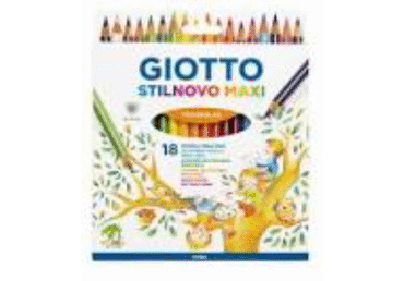 Spalvoti pieštukai GIOTTO STILNOVO MAXI, 18 vnt., 18 vnt.