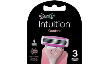 Skutimosi peiliukai moterims WILKINSON SWORD Intuition Quattro, 3 vnt.