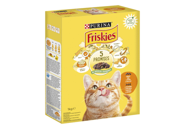 Sausas kačių ėdalas FRISKIES su vištiena ir daržovėmis, 1 kg