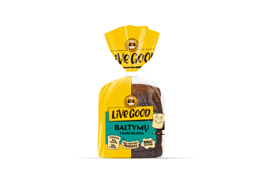 Tamsi baltymų duona LIVE GOOD, 300 g