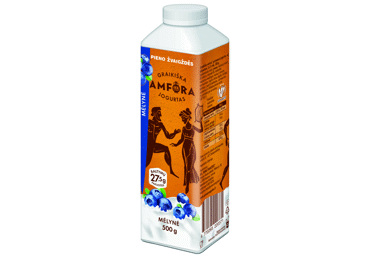 GRAIKIŠKA AMFORA geriamasis jogurtas su mėlynėmis, 2,4 % rieb., 500 g