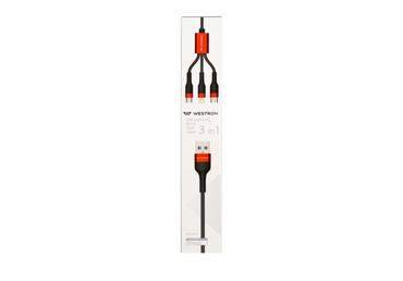  USB 2.0 kabelis 3IN1