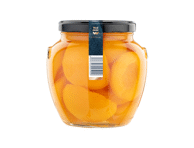 Nuluptos persikų puselės WELL DONE PREMIUM, lengvame sirupe, be kauliukų, 1,65 kg