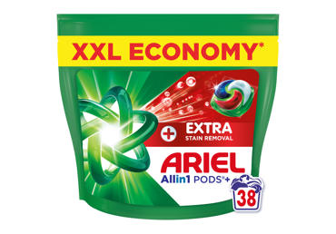 Skalbimo kapsulės ARIEL Extra Clean, 38 skalb.