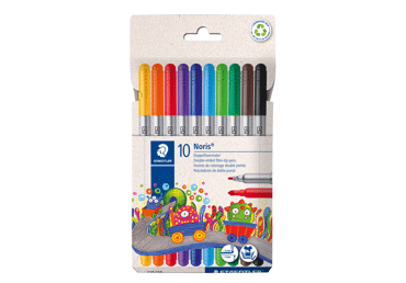 Dvipusiai flomasteriai STAEDTLER, 10 vnt.