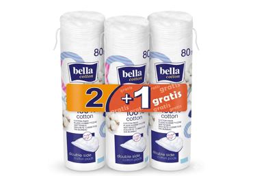 BELLA COTTON vatos pagalvėlės, apvalios, 3 x 80 vnt