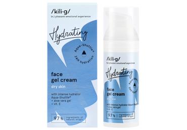 KILIG HYDRATING intensyviai drėkinantis gelinis kremas sausai veido odai 50 ml