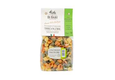 Makaronai DI BARI CONCHIGLIE TRICOLORE, 500 g