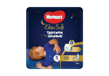 Sauskelnės-kelnaitės HUGGIES ELITE SOFT 5 nakt. (12-17 kg.), 17 vnt. Sauskelnės-kelnaitės HUGGIES ELITE SOFT 5 nakt. (12-17 kg.), 17 vnt.