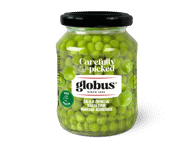 Konservuoti smulkūs žalieji žirneliai GLOBUS, stiklainyje, 330 g