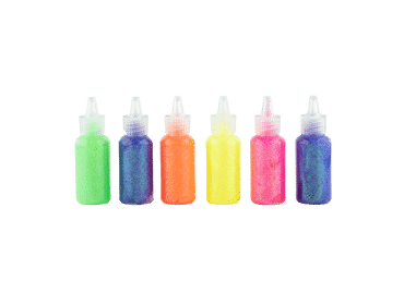 Klijų su blizgučiais rinkinys, 6 vnt.,120 ml - 2