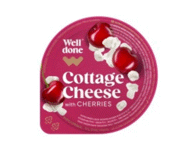 Grūdėtoji varškė WELL DONE, vyšnių skonio, 4 % rieb., 150 g