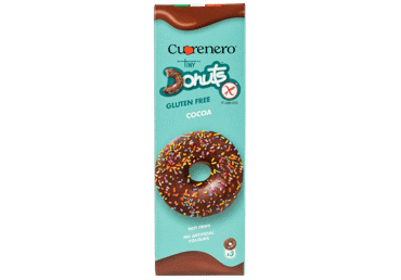 Šokoladiniai keksiukai CUORENERO DONUTS be glitimo, 111 g