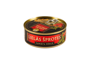 Didieji šprotai aliejuje pomidorų padaže BRIVAIS VILNIS, 240 g
