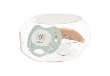 Baboo Calmy silikoninis ortodontinis čiulptukas, Peachy Keen, 2 vnt, 0+ mėn - 3