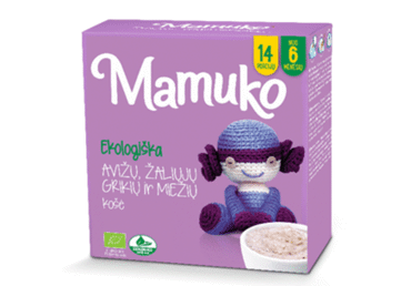 Eko. avižų, šviesių grikių ir miežių kruopų mišinys MAMUKO KOŠĖ, 240 g