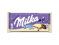 Baltasis šokoladas MILKA su sausainių OREO gabalėliais, 100 g